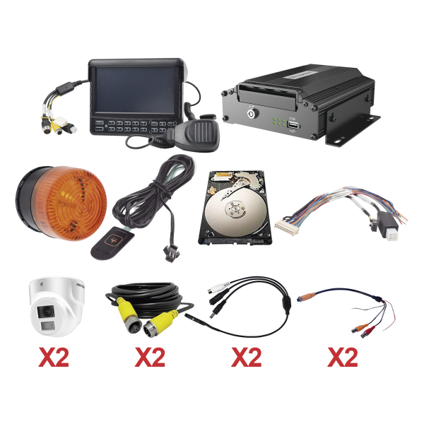 Kit integral para soluciones de videovigilancia móvil. Incluye MDVR modelo XMR401AHDS/V2